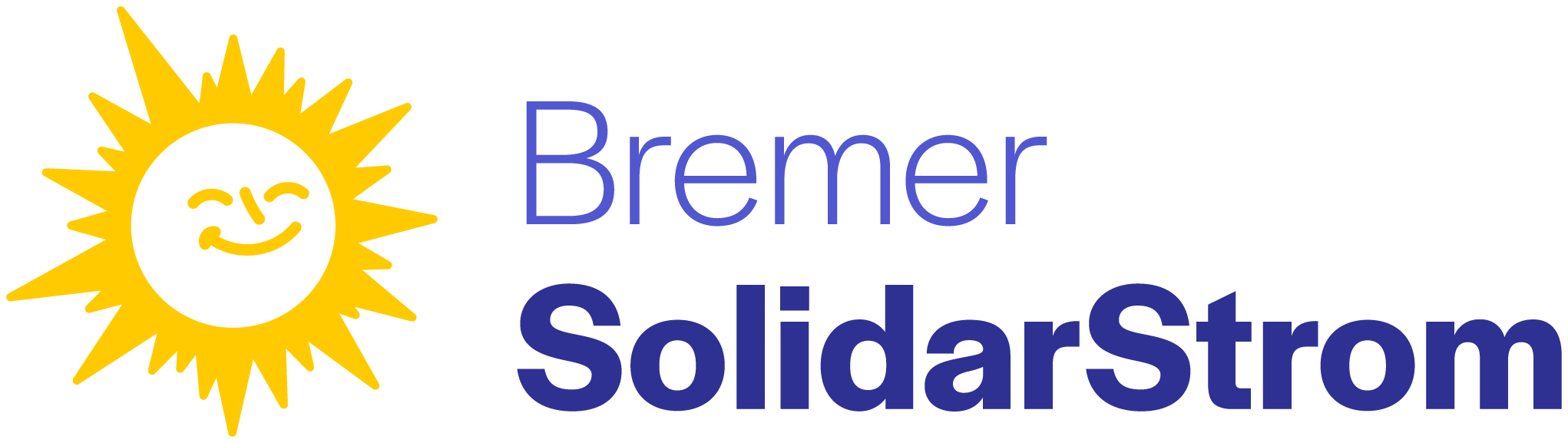 Das Logo vom Bremer SolidarStrom: Eine lachende Sonne.